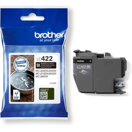 Cartouche LC422BK - BROTHER - Noir 550 p - Pour Business Smart MFC-J5340DW
