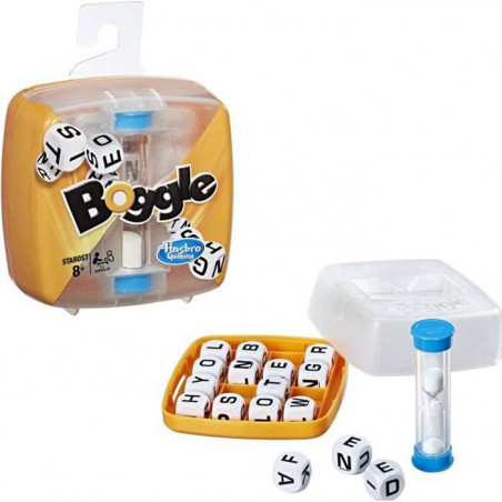 Boggle, Jeu de société de voyage, Jeu de réflexion rapide pour petits et grands, Hasbro Gaming, Des 8 ans