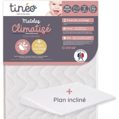 Matelas Climatisé TINEO 60x120 cm - Epaisseur 10 cm - Livre avec un plan incliné 15° Matelas Climatisé TINEO 60x120 cm - Epaisseur 10 cm - Livre avec un plan incliné 15°