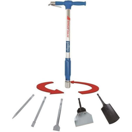 Beche pneumatique universelle 5-en-1 SCHEPPACH - AERO 2 SPADE - Fer forgé - Pression