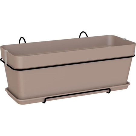 Kit Jardiniere - Plastique - Taupe - Rectangulaire - L50