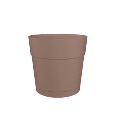 Pot a fleurs et plantes rond CAPRI LARGE - Plastique - Réservoir d'eau - diametre 35