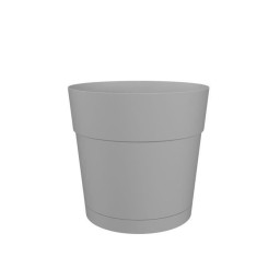 Pot a fleurs et plantes rond CAPRI LARGE - Plastique - Réservoir d'eau - diametre 30
