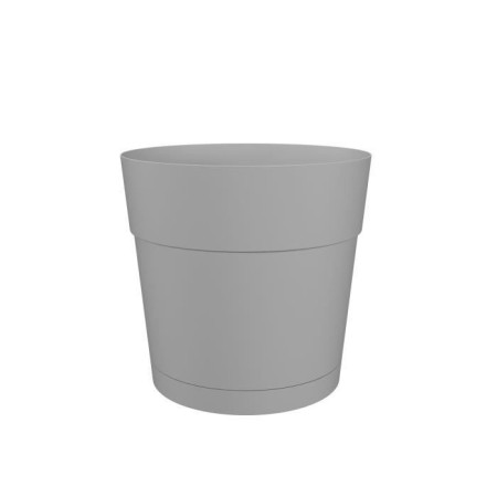 Pot a fleurs et plantes rond CAPRI LARGE - Plastique - Réservoir d'eau - diametre 30
