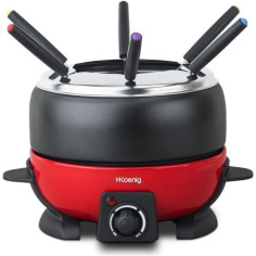 Fondue électrique 6 personnes - H.Koenig - ALP1800 - 800 W - Rouge / Noir Fondue électrique 6 personnes - H.Koenig - ALP1800 - 800 W - Rouge / Noir