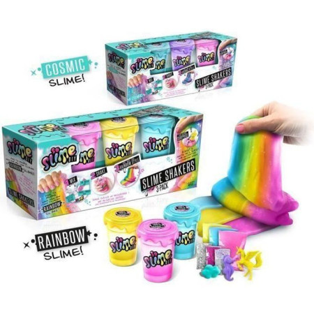 Canal Toys Lot de 3 Slime Shakers Modele aléatoire Cosmic ou Rainbow - Crée tes propres slimes !