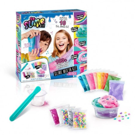 CANAL TOYS - Slime - Mix'in Kit - Pack 10 Slimes pour Enfant de 6 ans et plus - Multicolore