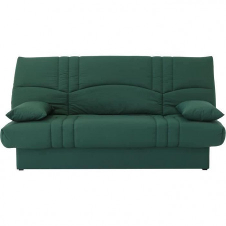Canapé convertible clic clac 3 places - Tissu Vert foret - L 190 x P 92 cm - DREAM - Style Contemporain