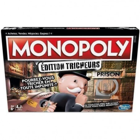 Monopoly Tricheurs, Jeu de societe, Jeu de plateau, Version francaise, des 8 ans