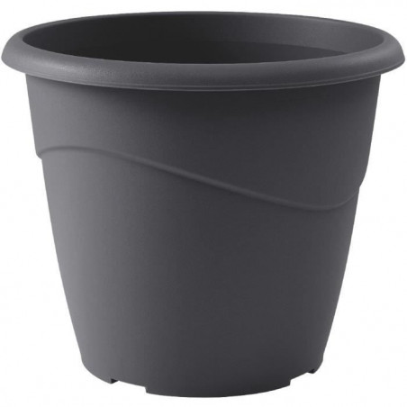 Pot de fleurs rond non percé - EDA - MARINA - 23 L - Ø 40 x H 33,7 cm - Gris anthracite
