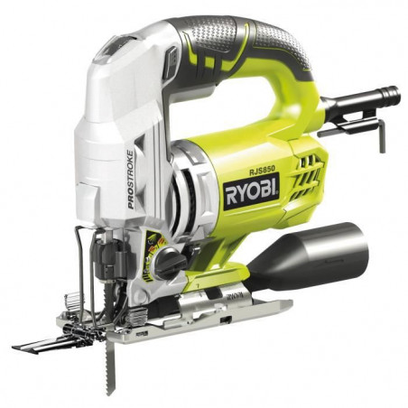 RYOBI - Scie sauteuse 600 W - 500-3 100 cp/min - 85 mm bois + coffret, buse d'aspiration, 5 lames & clé hexagonale - RJS850-KA5