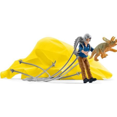 Figurine SCHLEICH - Sauvetage en parachute - Dinosaurs - Modele 41471 - Pour enfant a