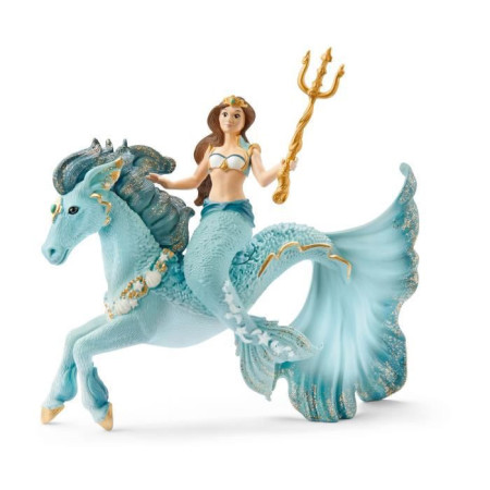 Figurine Schleich - Sirene Eyela sur cheval de mer - Bayala - Enfant 5 ans et plus - Multicolore