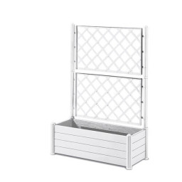STEFANPLAST Bac a fleurs rectangulaire avec treillis - Finition en bois - 100 x 43 x