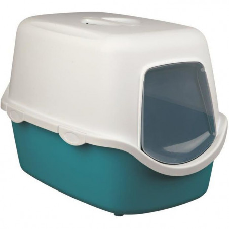 TRIXIE Bac a litiere Vico 40*40*56 cm - Aigue-marine - Pour chat