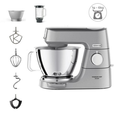 KENWOOD KVC85.124.SI - Robot pâtissier Titanium Chef Baker - 2 bols en inox 3