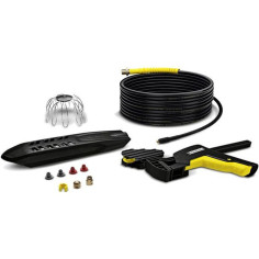 Kit nettoyage canalisations + gouttieres KÄRCHER - Haute pression - 20m - Tete en laiton Kit nettoyage canalisations + gouttieres KÄRCHER - Haute pression - 20m - Tete en laiton