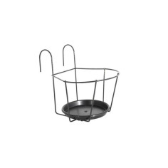 ARTEVASI Porte-Pot pour balcon avec Soucoupe - 25 x 25 cm - Gris anthracite ARTEVASI Porte-Pot pour balcon avec Soucoupe - 25 x 25 cm - Gris anthracite