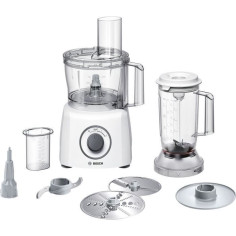 Robot multifonction BOSCH MultiTalent3 - Blanc - 800 W - 2 vitesses et pulse - Bol mé
