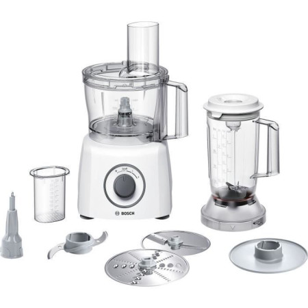 Robot multifonction BOSCH MultiTalent3 - Blanc - 800 W - 2 vitesses et pulse - Bol mé