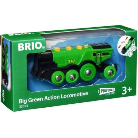 Locomotive Verte Puissante a Piles - BRIO - Circuit de train en bois - Accessoire son