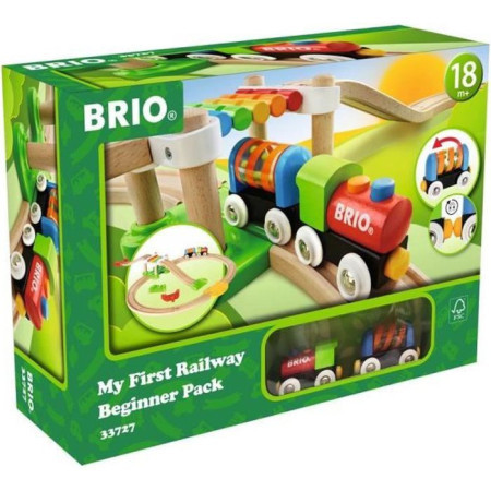 Brio Mon Premier Circuit de Decouverte - Coffret 18 pieces - Circuit de train en bois
