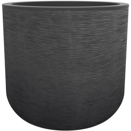Pot de fleurs Rond 50 cm - EDA - Graphit Up - 67 L - Ø 48,5 x H. 46,2 cm- Gris anthracite
