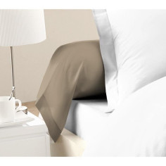 LOVELY HOME Lot de 2 Taies de Traversin 100% coton 85x185 cm - Beige LOVELY HOME Lot de 2 Taies de Traversin 100% coton 85x185 cm - Beige