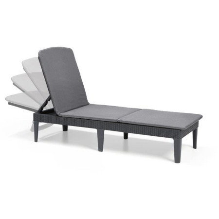 Keter Chaise longue avec coussin Jaipur Graphite 432693