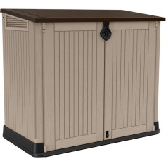 KETER - Coffre de rangement extérieur en résine 880 litres Beige et marron- Malle de