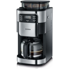 SEVERIN 4810 Cafetiere filtre avec broyeur intégré - Noir et inox - 1000W - 1