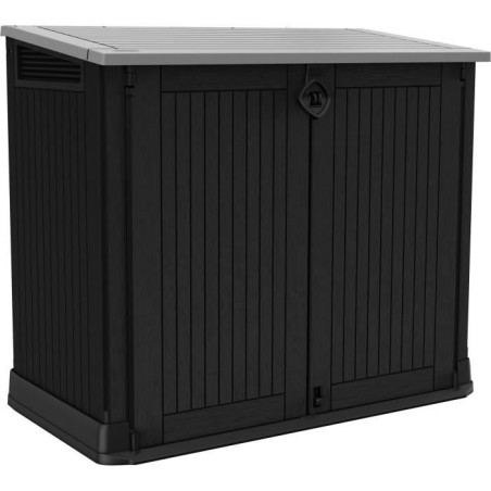 Coffre de rangement extérieur KETER en résine 880 litres Noir - Malle de jardin sans vérins