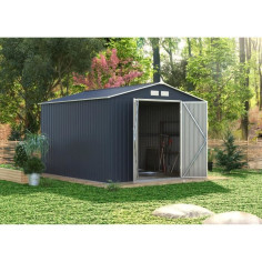 84 m² - 277 x 319 x 202 cm - Kit d'ancrage inclus - Gris 84 m² - 277 x 319 x 202 cm - Kit d'ancrage inclus - Gris