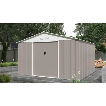 85 m² - 340 x 319 x 210 cm - Kit d'ancrage inclus - Taupe