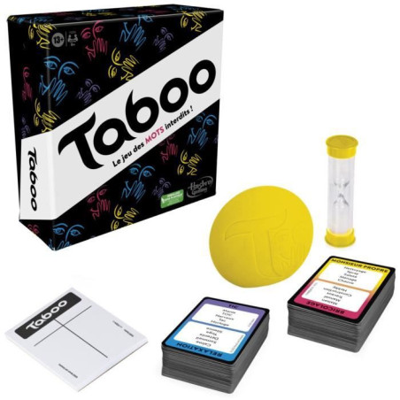 Taboo Classique, Jeu de société, Le jeu des mots interdits, pour ados et adultes, des 13 ans, Hasbro Gaming