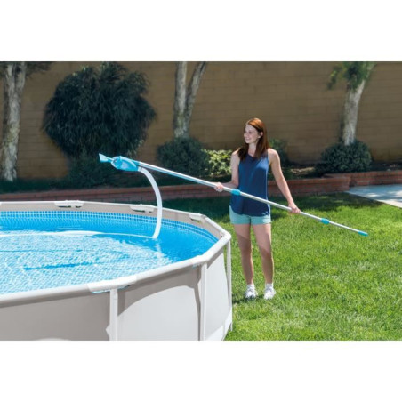 Intex - 28003 - Kit d'entretien pour piscine hors sol vac+ (aspirateur, épuisette, brosse)