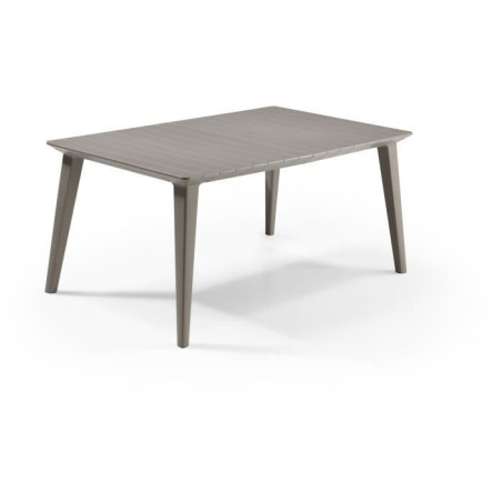 Table de jardin - rectangulaire 160cm - cappuccino - en résine - 6 personnes - Lima -Allibert by KETER