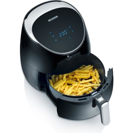 SEVERIN FR2445 Friteuse a air chaud XXL : 5L - Friteuse sans huile - 8 programmes - thermostat réglable - affichage LED - n