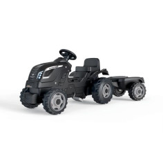 Tracteur a pédales Farmer XL + Remorque - SMOBY - Noir - 90% Plastique recyclé- Siege