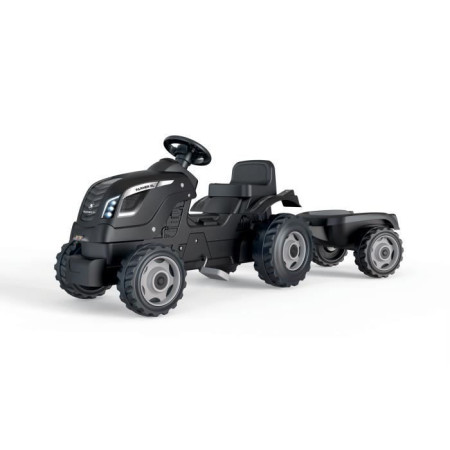 Tracteur a pédales Farmer XL + Remorque - SMOBY - Noir - 90% Plastique recyclé- Siege