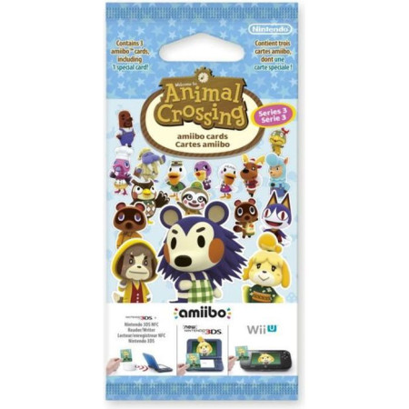 Cartes Amiibo - Animal Crossing Série 3  Contient 3 cartes dont 1 spéciale