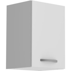 Meuble haut de cuisine OSLO - Blanc mat - 1 porte + tablette - L 40 x P 36 x H 58 cm Meuble haut de cuisine OSLO - Blanc mat - 1 porte + tablette - L 40 x P 36 x H 58 cm