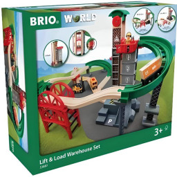 BRIO World Grand Circuit Plateforme Multimodale - Coffret 32 pieces - Circuit de trai
