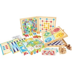 JEUJURA Coffret de Jeux classiques - 150 regles - Pions bois JEUJURA Coffret de Jeux classiques - 150 regles - Pions bois