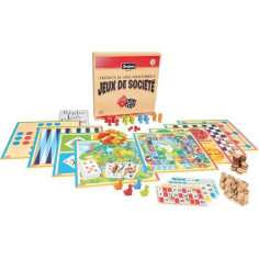 JEUJURA Coffret de Jeux de société traditionnels - Coffret en bois JEUJURA Coffret de Jeux de société traditionnels - Coffret en bois