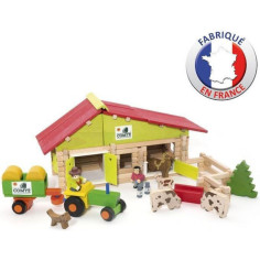 JEUJURA - Ferme en bois avec Tracteur et Animaux - 140 pcs JEUJURA - Ferme en bois avec Tracteur et Animaux - 140 pcs