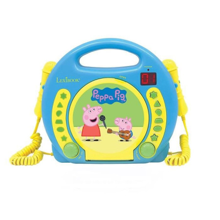 Lecteur CD Karaoké Peppa Pig avec 2 microphones - LEXIBOOK