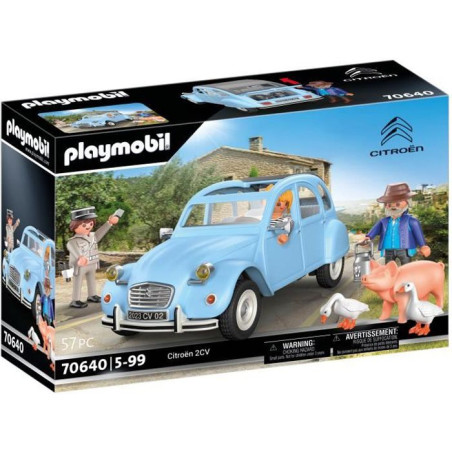 PLAYMOBIL 70640 Citroën 2 CV, Classic Cars, Véhicule miniature de collection, 3 personnages, Des 5 ans