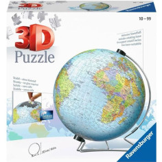 Puzzle 3D Globe 540 pieces - Ravensburger - Puzzle enfant 3D éducatif - sans colle - Des 12 ans