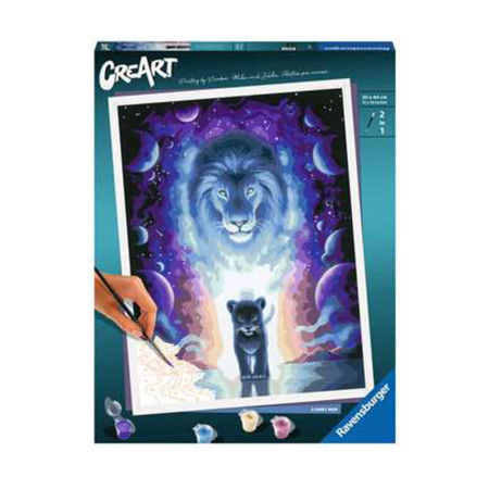 CreArt Lion 30x40 cm - Jojoesart édition - Peinture par numéros  Des 12 ans  Ravensburger - 23516